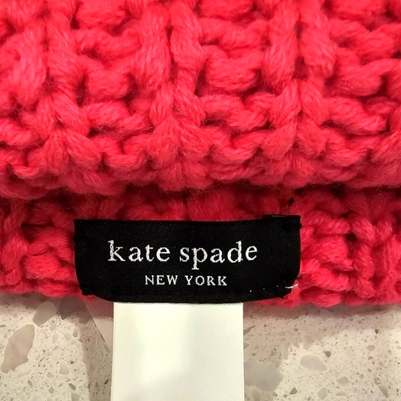 New Kate Spade New York Knit Beanie with Pom Pom - Picture 5 of 8